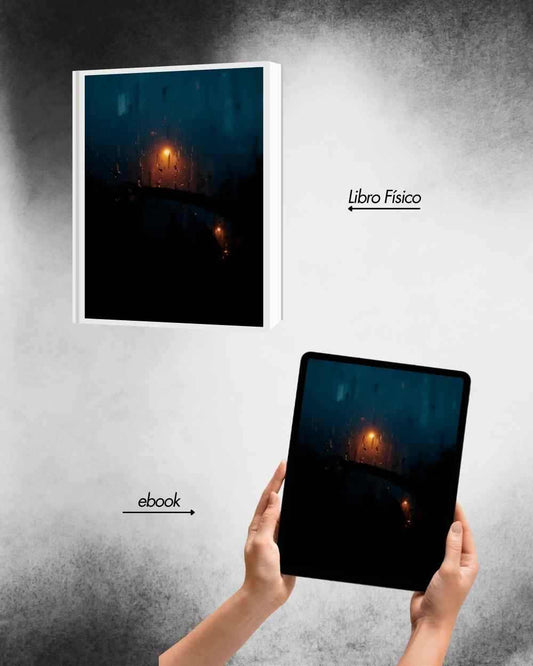 Blurry figure in rainy car rearview for thriller cover