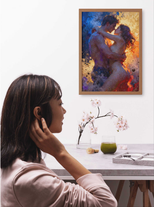 Arte premium digital curado para aplicar y vestir paredes blancas de oficinas o estudios.