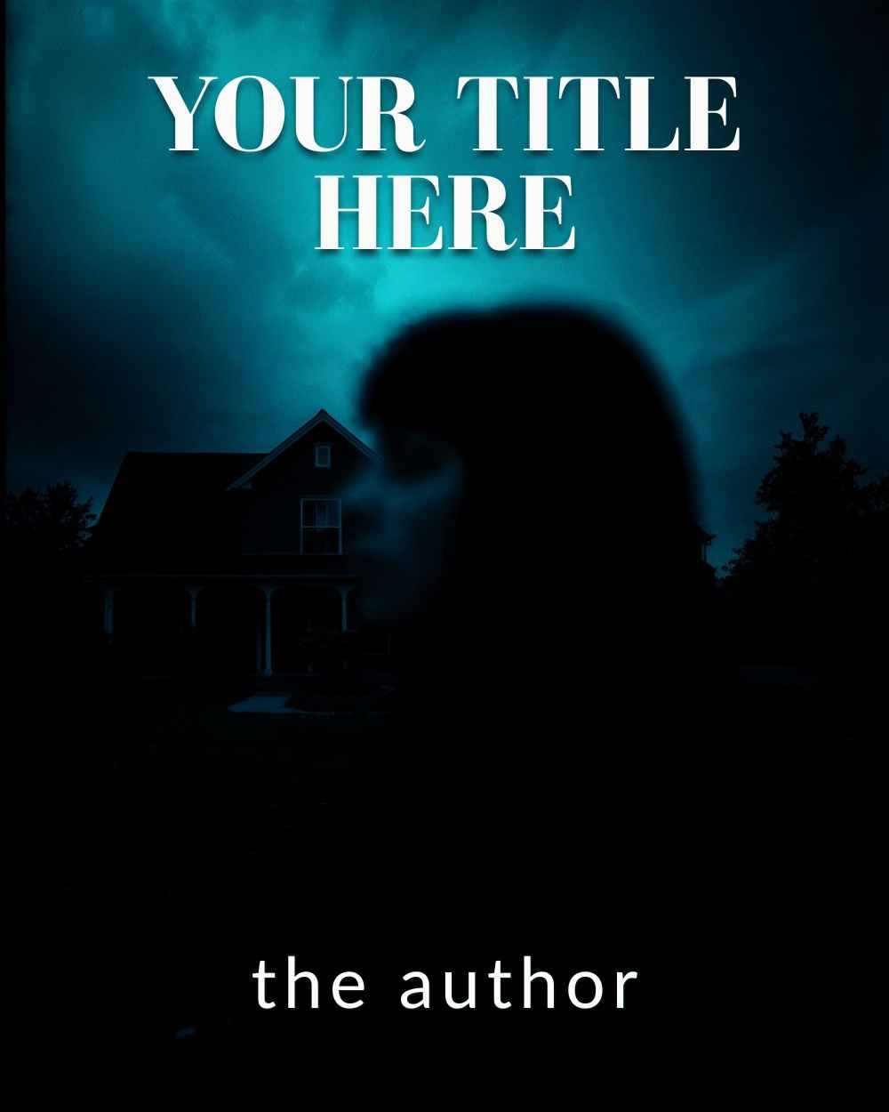 Gothic mansion book cover art — dark noir illustration, Limited Edition 1/1 | SANTOGrail