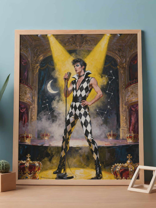 El rey sin nombre, es un lienzo coleccionable de alta calidad para imprimir. Lienzo digital para enmarcar y adornar salas o estudios en paredes blancas. Pieza de colección. Arte de autor.
