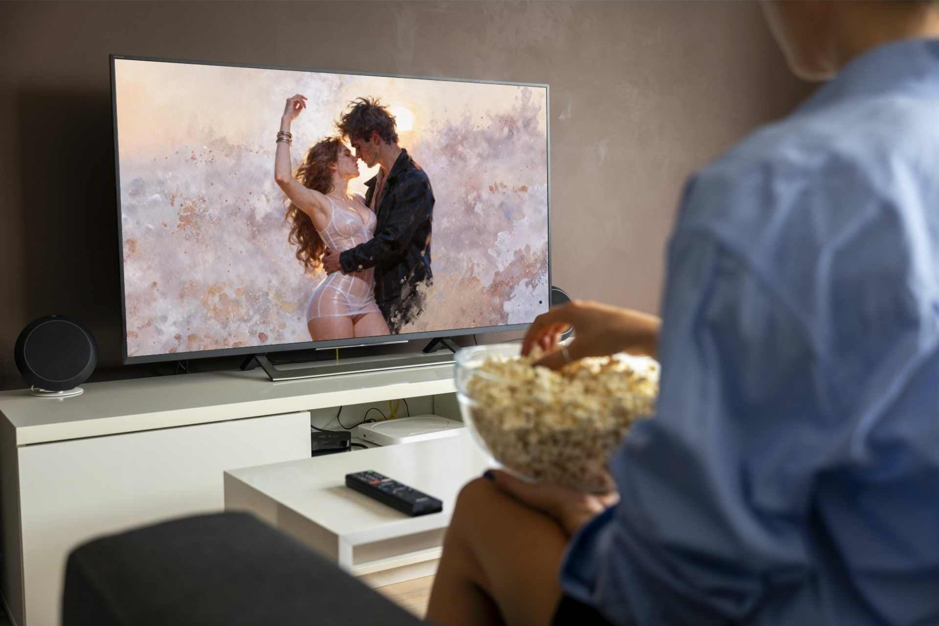 Antes del beso, es un lienzo coleccionable de alta calidad. Arte de autor para implementar como fondo de pantalla o protector de pantalla de televisores inteligente, smart tv´s. Apple Tv, Android, iOs, LG, Sony, Panasonic, Samsung, Amazon Tv, Amazon Fire.