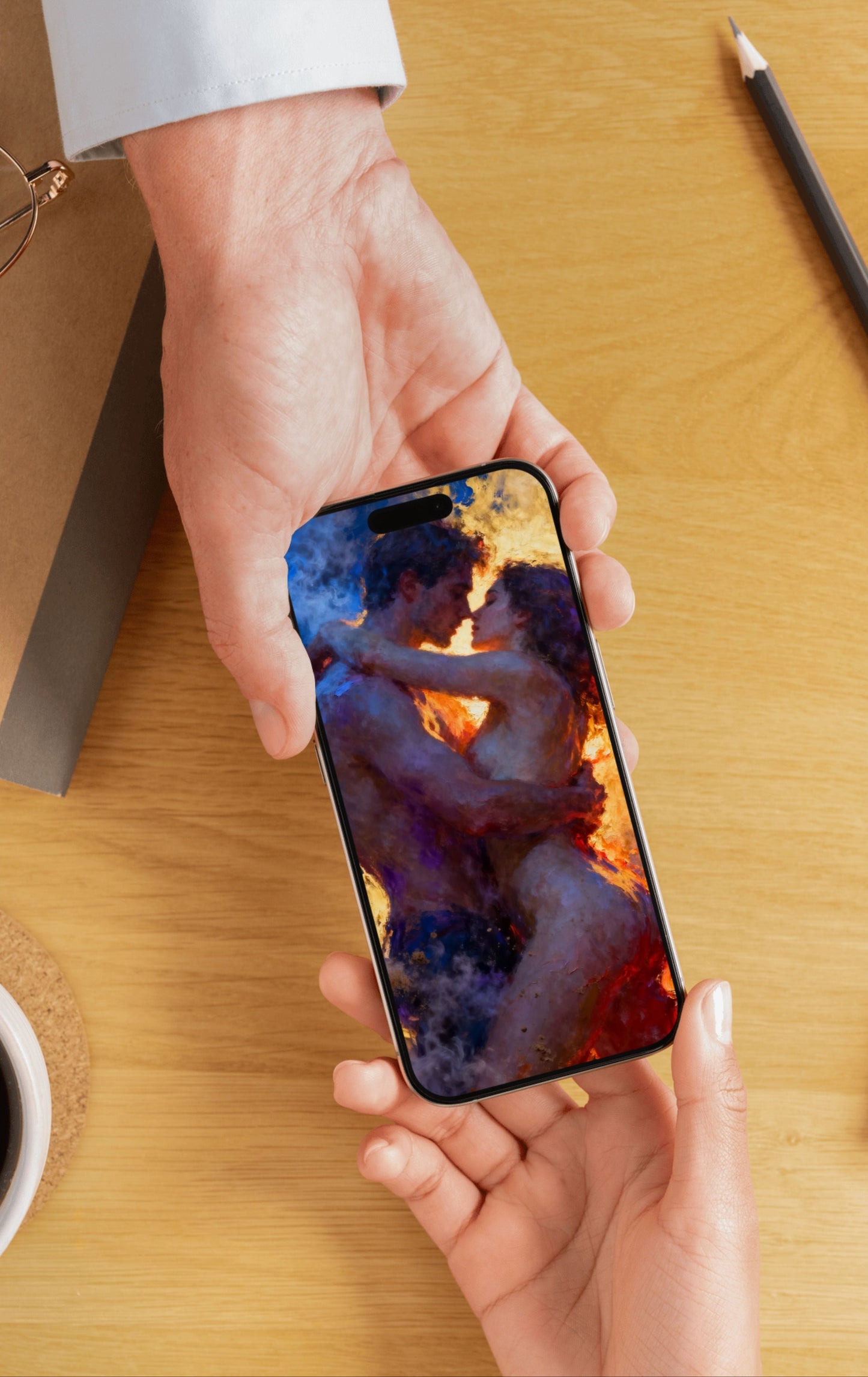 Arte digital premium, lienzo digital premum curado para aplicarlo como fondo de pantalla o protector de pantalla de teléfonos móviles o tablets.