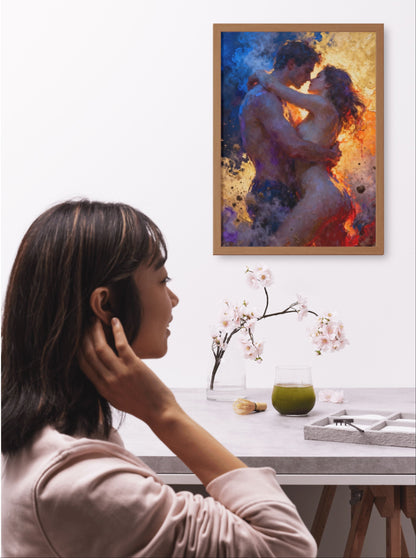 Arte premium digital curado para aplicar y vestir paredes blancas de oficinas o estudios.