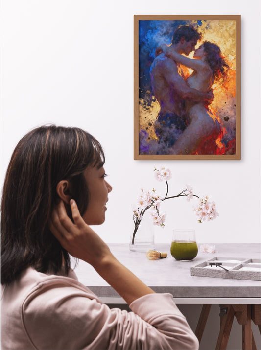 Arte premium digital curado para aplicar y vestir paredes blancas de oficinas o estudios.