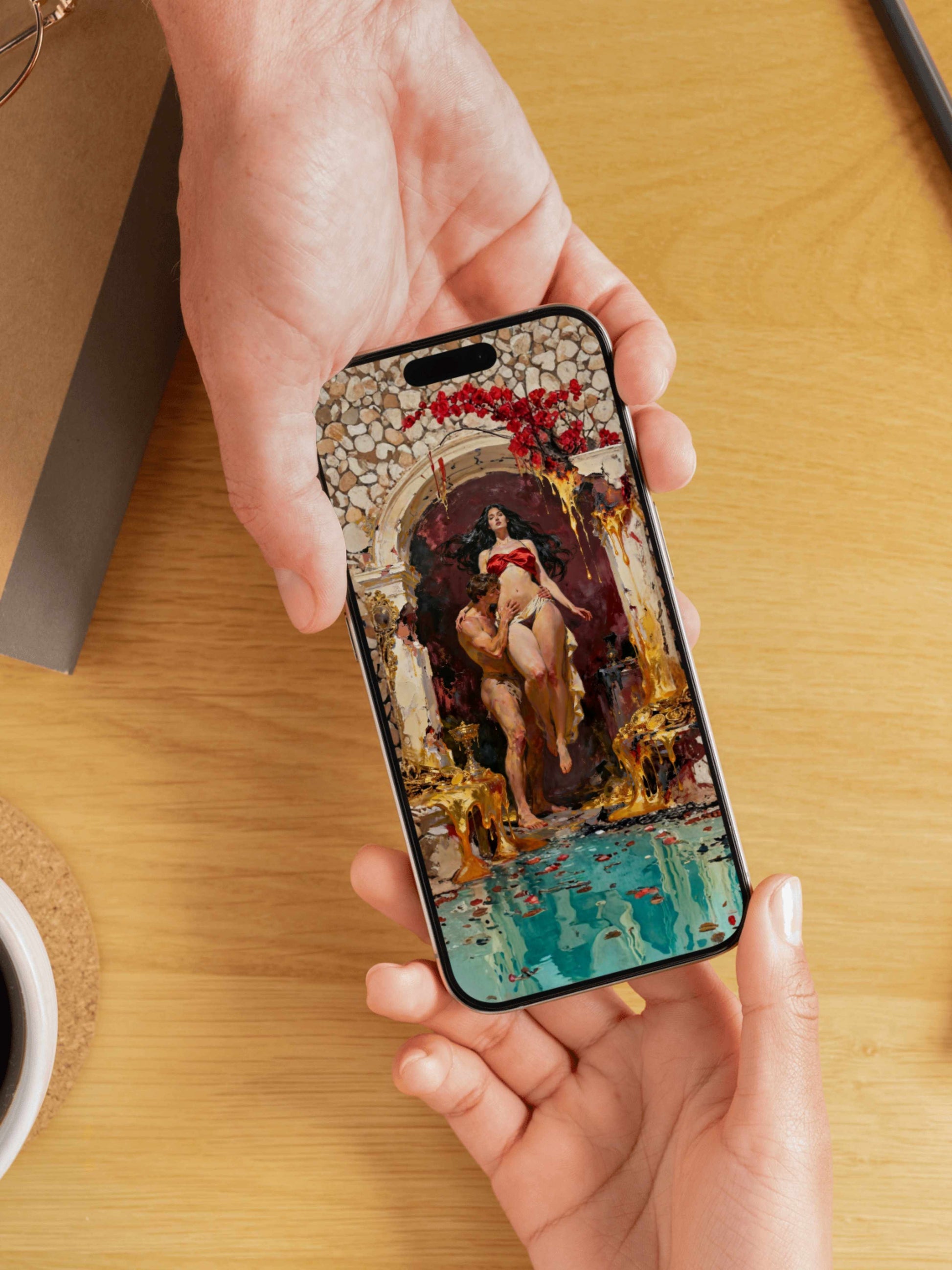 El cuarto deseo, es un lienzo coleccionable de alta calidad. Arte de autor para implementar como fondo de pantalla o protector de pantalla de dispositivos móviles o tablets. Apple, Ipads, Android, iphone, iOs.