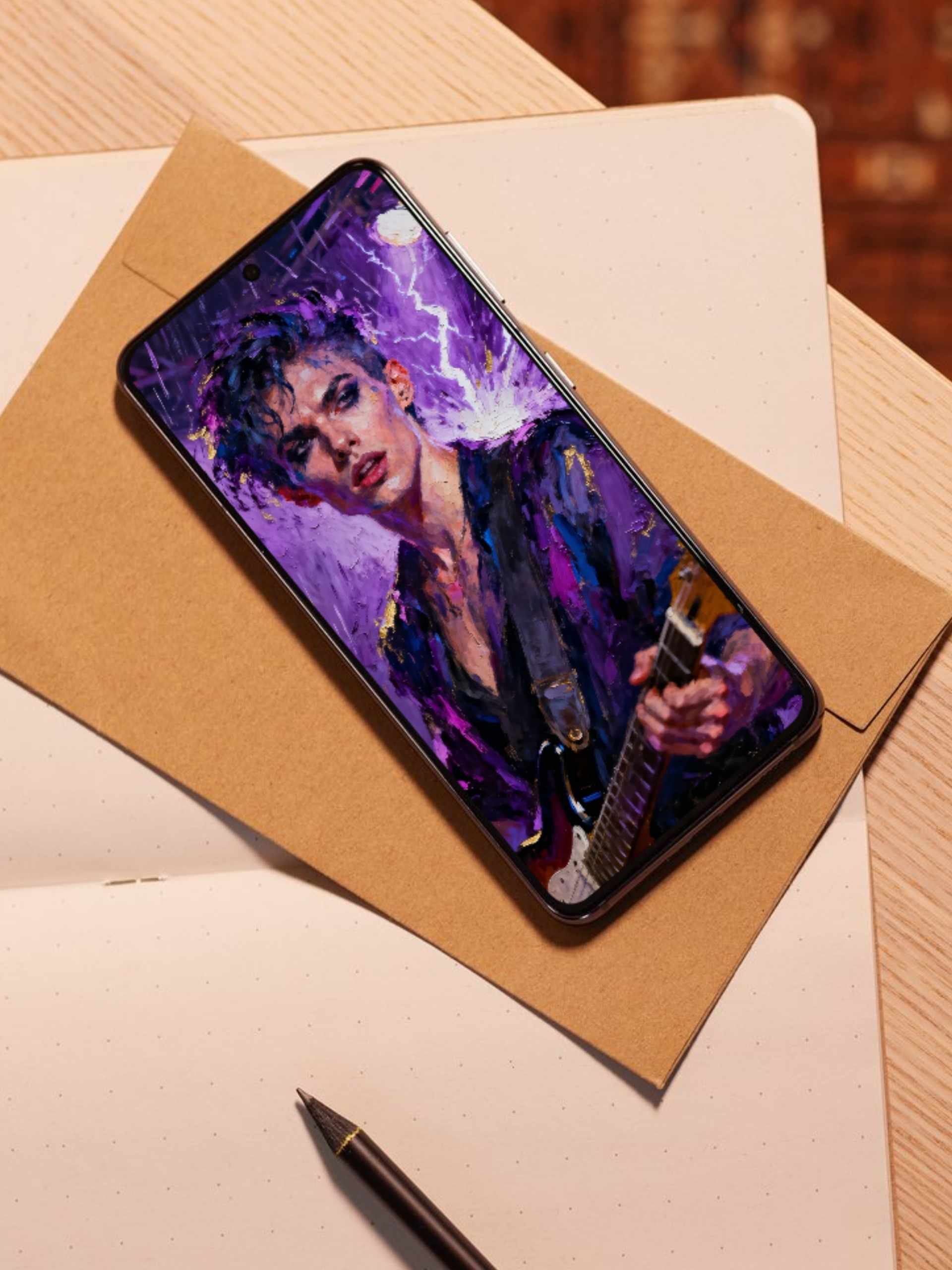 El idolo violeta, es un lienzo coleccionable de alta calidad. Arte de autor para implementar como fondo de pantalla o protector de pantalla de dispositivos móviles o tablets. Apple, Ipads, Android, iphone, iOs.