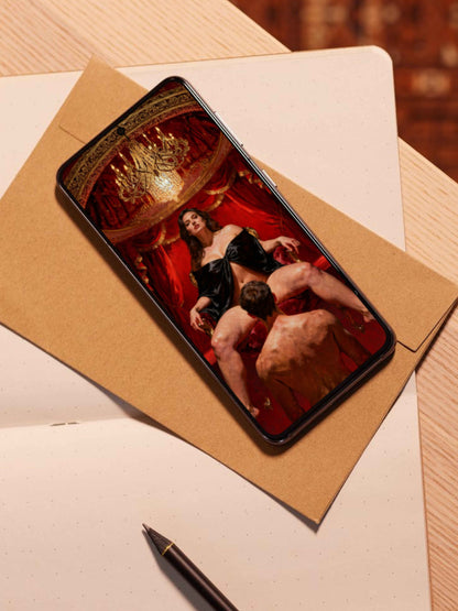 El segundo círculo, es un lienzo coleccionable de alta calidad. Arte de autor para implementar como fondo de pantalla o protector de pantalla de dispositivos móviles o tablets. Apple, Ipads, Android, iphone, iOs.