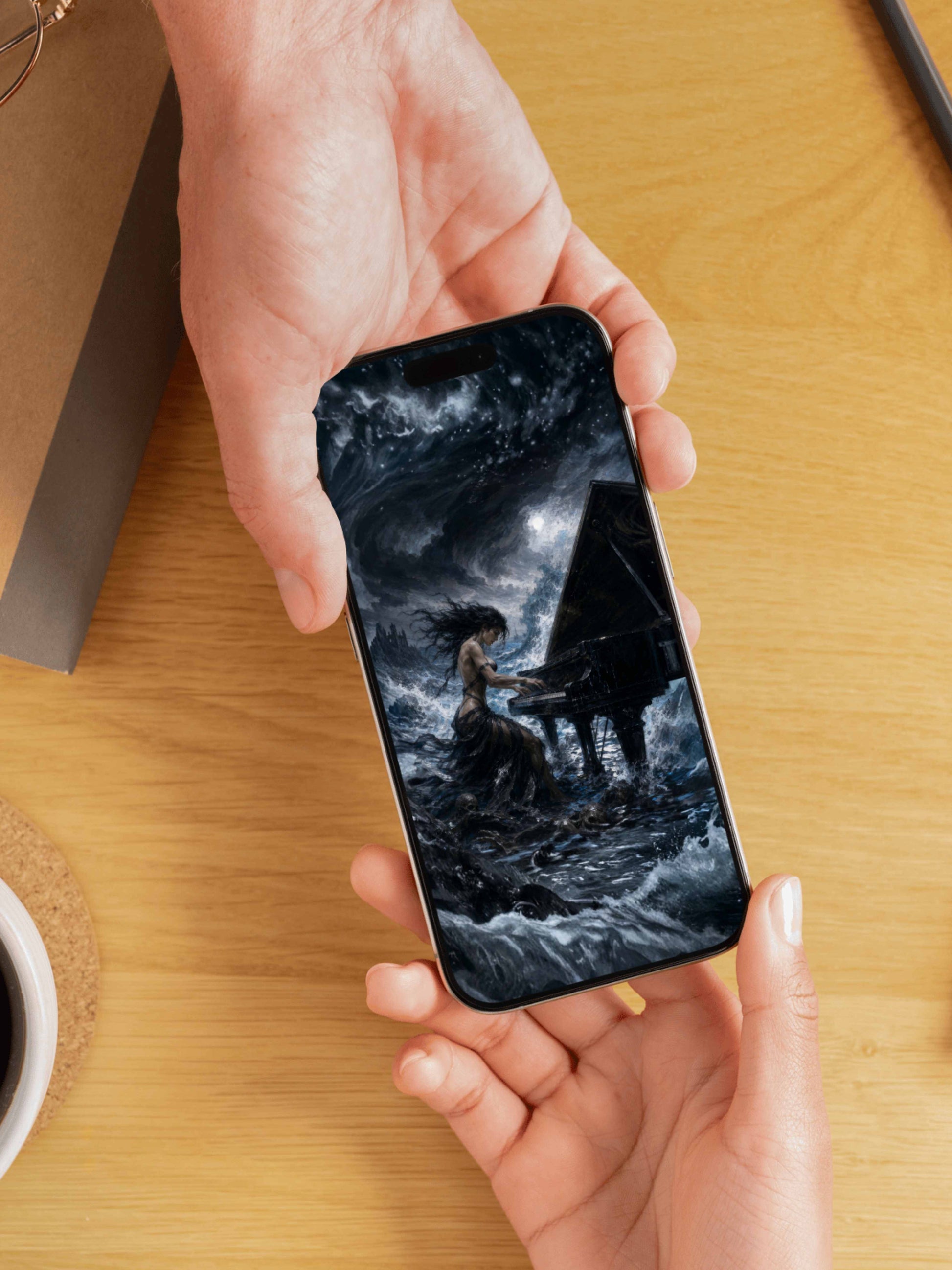 El séptimo acorde, es un lienzo coleccionable de alta calidad. Arte de autor para implementar como fondo de pantalla o protector de pantalla de dispositivos móviles o tablets. Apple, Ipads, Android, iphone, iOs.

