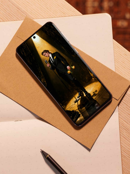 El caballero de las rosas, es un lienzo coleccionable de alta calidad. Arte de autor para implementar como fondo de pantalla o protector de pantalla de dispositivos móviles o tablets. Apple, Ipads, Android, iphone, iOs.