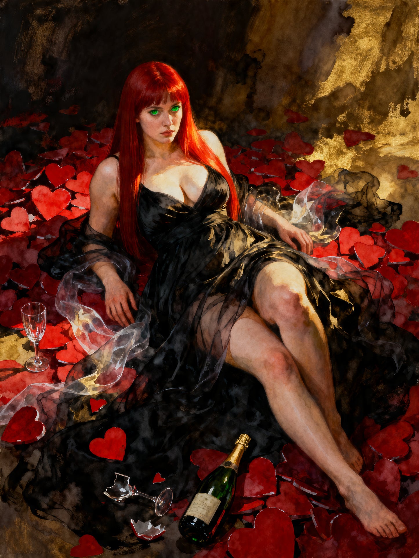Fck Valentines Day, es un lienzo coleccionable de alta calidad para imprimir. Lienzo digital para enmarcar y adornar salas o estudios en paredes blancas. Pieza de colección. Arte de autor.