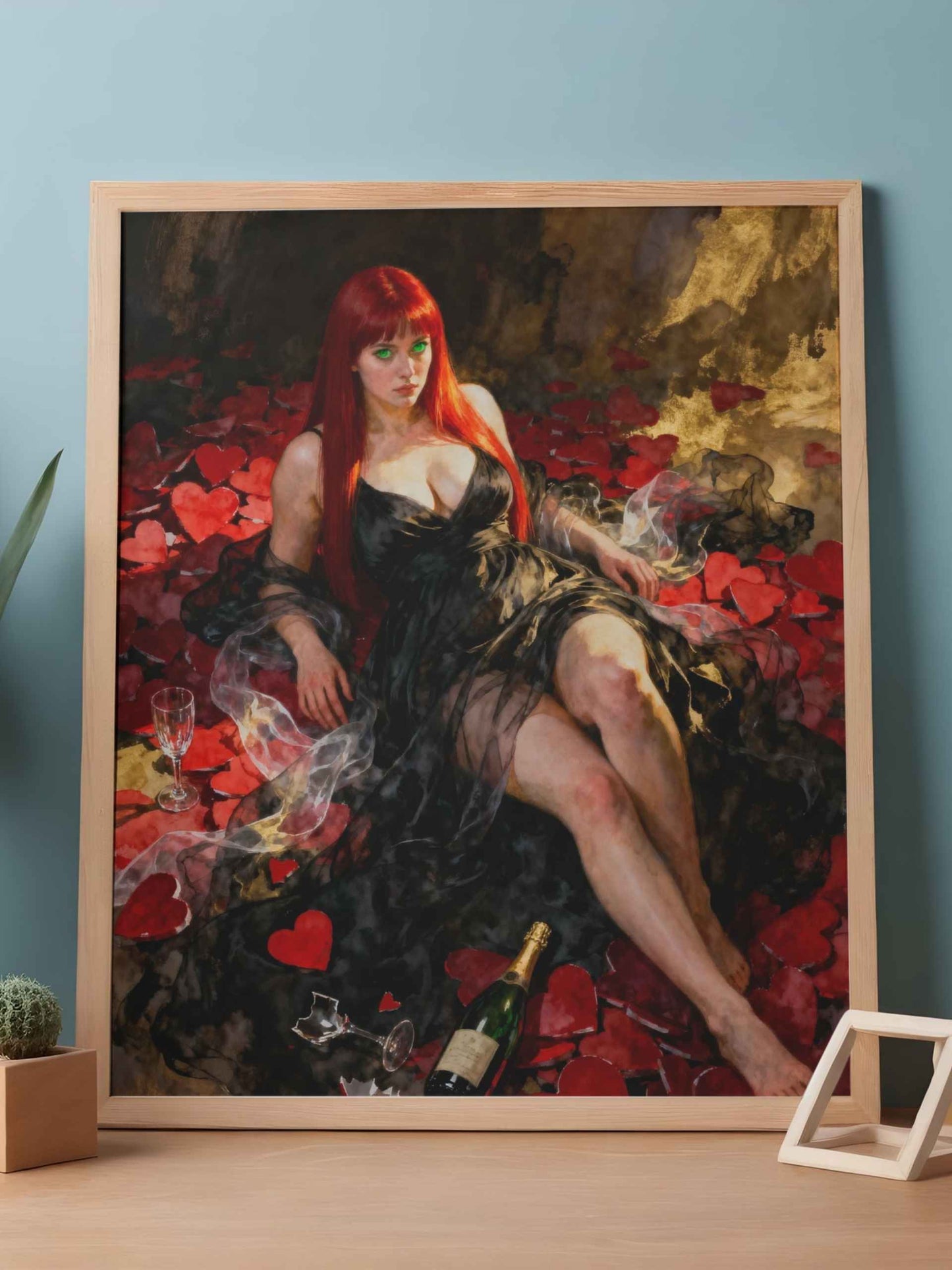 Fck Valentines Day, es un lienzo coleccionable de alta calidad para imprimir. Lienzo digital para enmarcar y adornar salas o estudios en paredes blancas. Pieza de colección. Arte de autor.