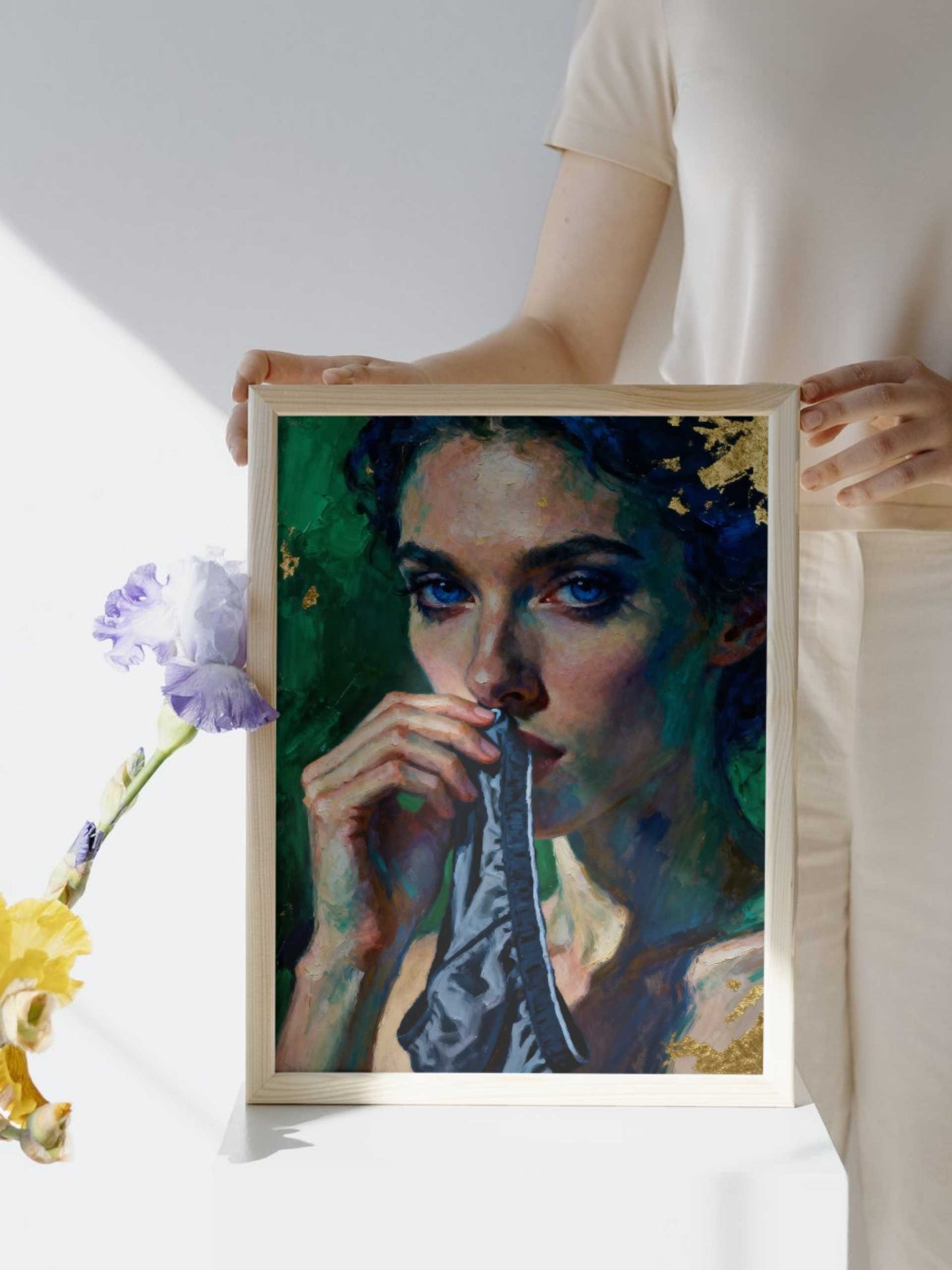La prenda sagrada que pertenece al pack coleccionable "Fetiche", es un lienzo coleccionable de alta calidad para imprimir. Lienzo digital para enmarcar y adornar salas o estudios en paredes blancas. Pieza de colección. Arte de autor.