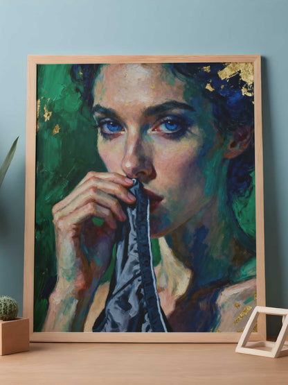 La prenda sagrada que pertenece al pack coleccionable "Fetiche", es un lienzo coleccionable de alta calidad para imprimir. Lienzo digital para enmarcar y adornar salas o estudios en paredes blancas. Pieza de colección. Arte de autor.
