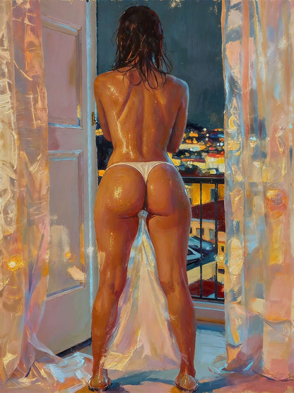 La Noche Abierta: lienzo master en calidad de museo. Fine art. Para coleccionistas y amantes de la decoración. Lienzo 4K.