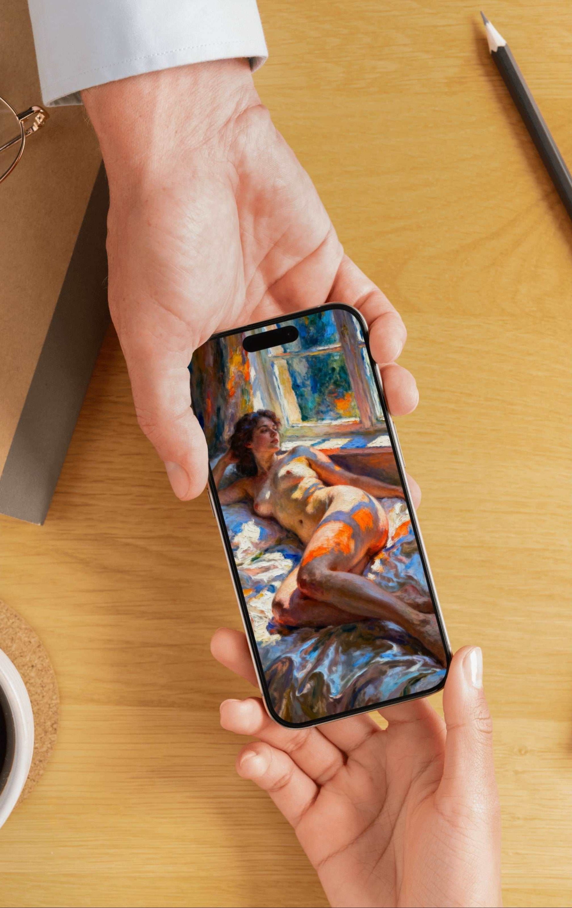 La Amante. Pieza coleccionable. Lienzo premium para uso de wallpaper en dispositivos móviles o tablets.