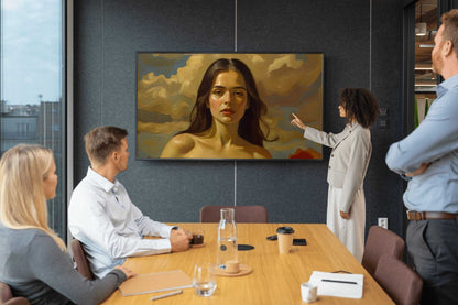 La Marea Carmesí. Lienzo digital, calidad premium y formato de galería. Para uso gráfico de televisores inteligentes, smart tv´s.