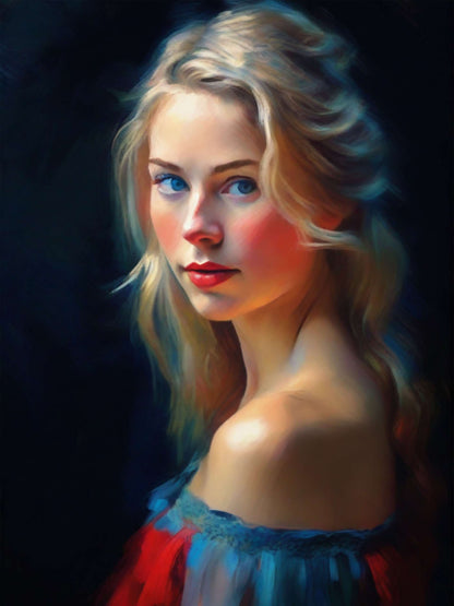 La Quietud. Obra, lienzo digital de calidad premium. Para imprimir e implementar en salas o estudios.