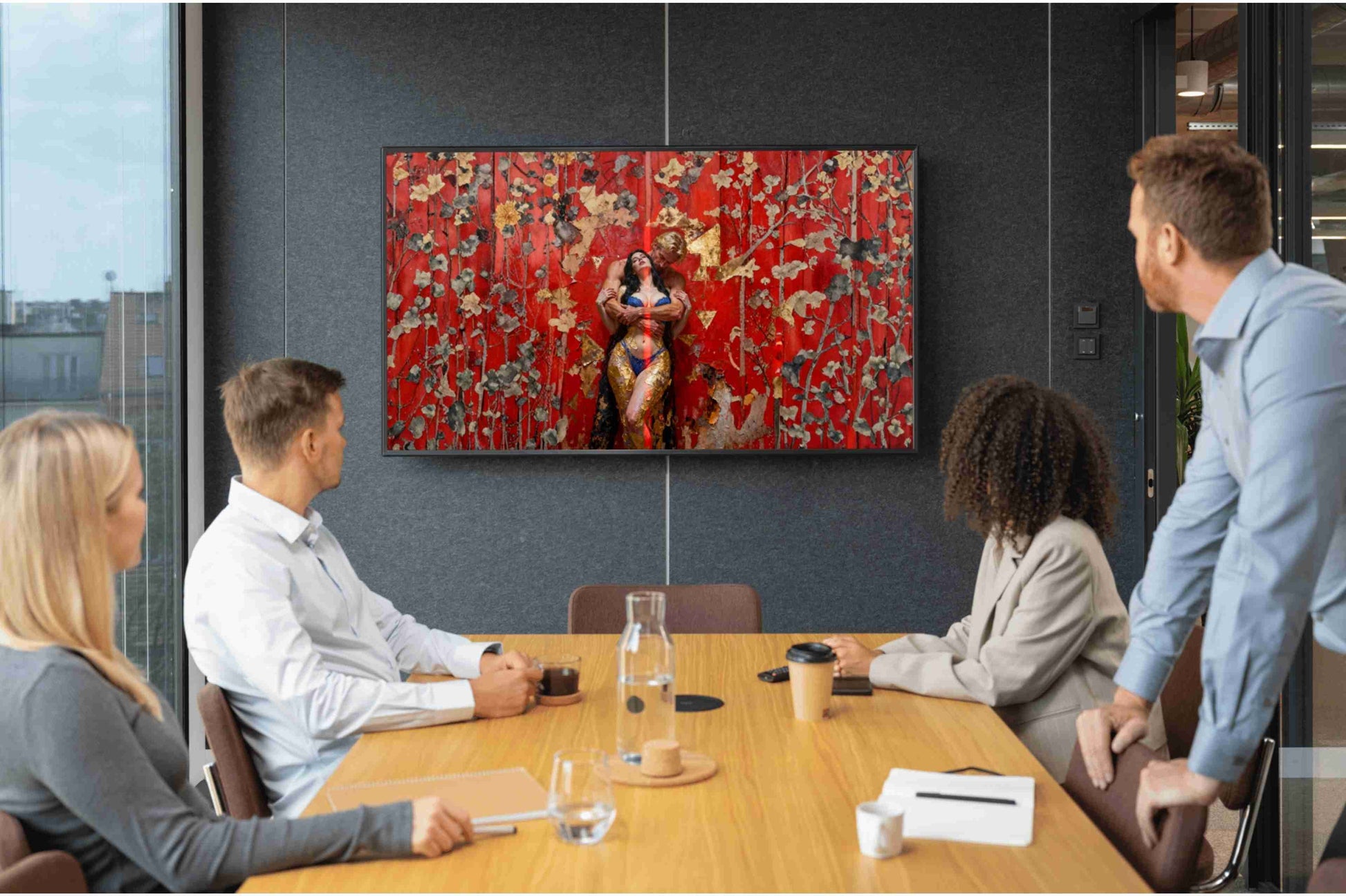 La simbiosis escarlata, es un lienzo coleccionable de alta calidad. Arte de autor para implementar como fondo de pantalla o protector de pantalla de televisores inteligente, smart tv´s. Apple Tv, Android, iOs, LG, Sony, Panasonic, Samsung, Amazon Tv, Amazon Fire.
