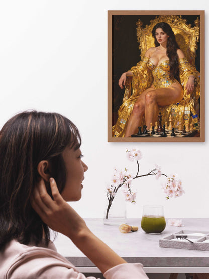 La Soberana del Tablero Áureo · Simbolismo