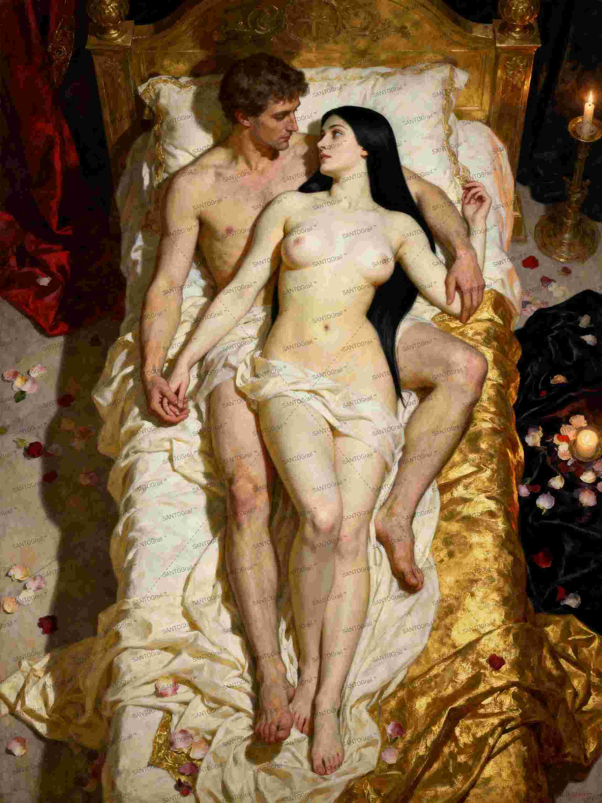la camara nupcial, es un lienzo coleccionable de alta calidad para imprimir. Lienzo digital para enmarcar y adornar salas o estudios en paredes blancas. Pieza de colección. Arte de autor.