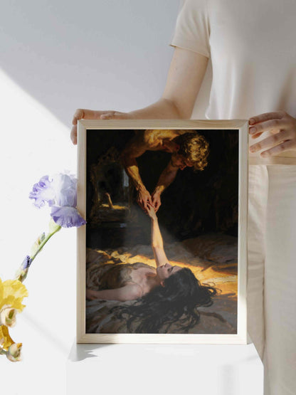 La negación del espejo, es un lienzo coleccionable de alta calidad para imprimir. Lienzo digital para enmarcar y adornar salas o estudios en paredes blancas. Pieza de colección. Arte de autor.