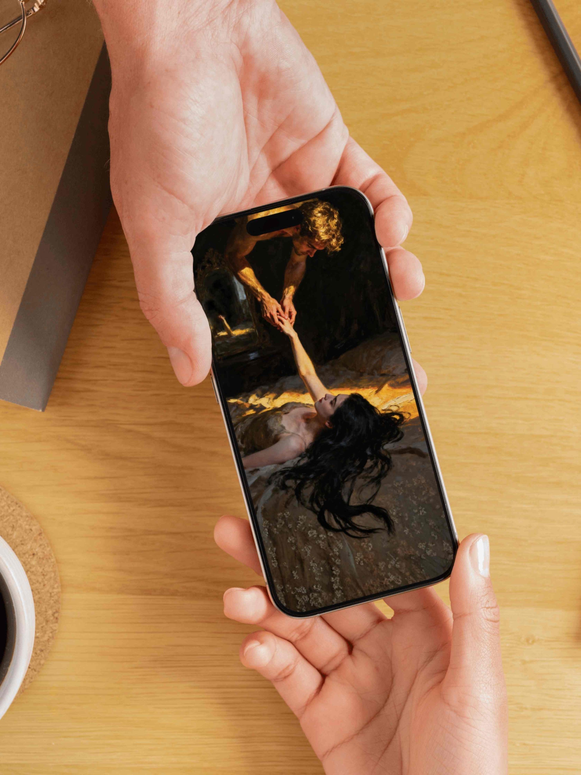 La negación del espejo, es un lienzo coleccionable de alta calidad. Arte de autor para implementar como fondo de pantalla o protector de pantalla de dispositivos móviles o tablets. Apple, Ipads, Android, iphone, iOs.