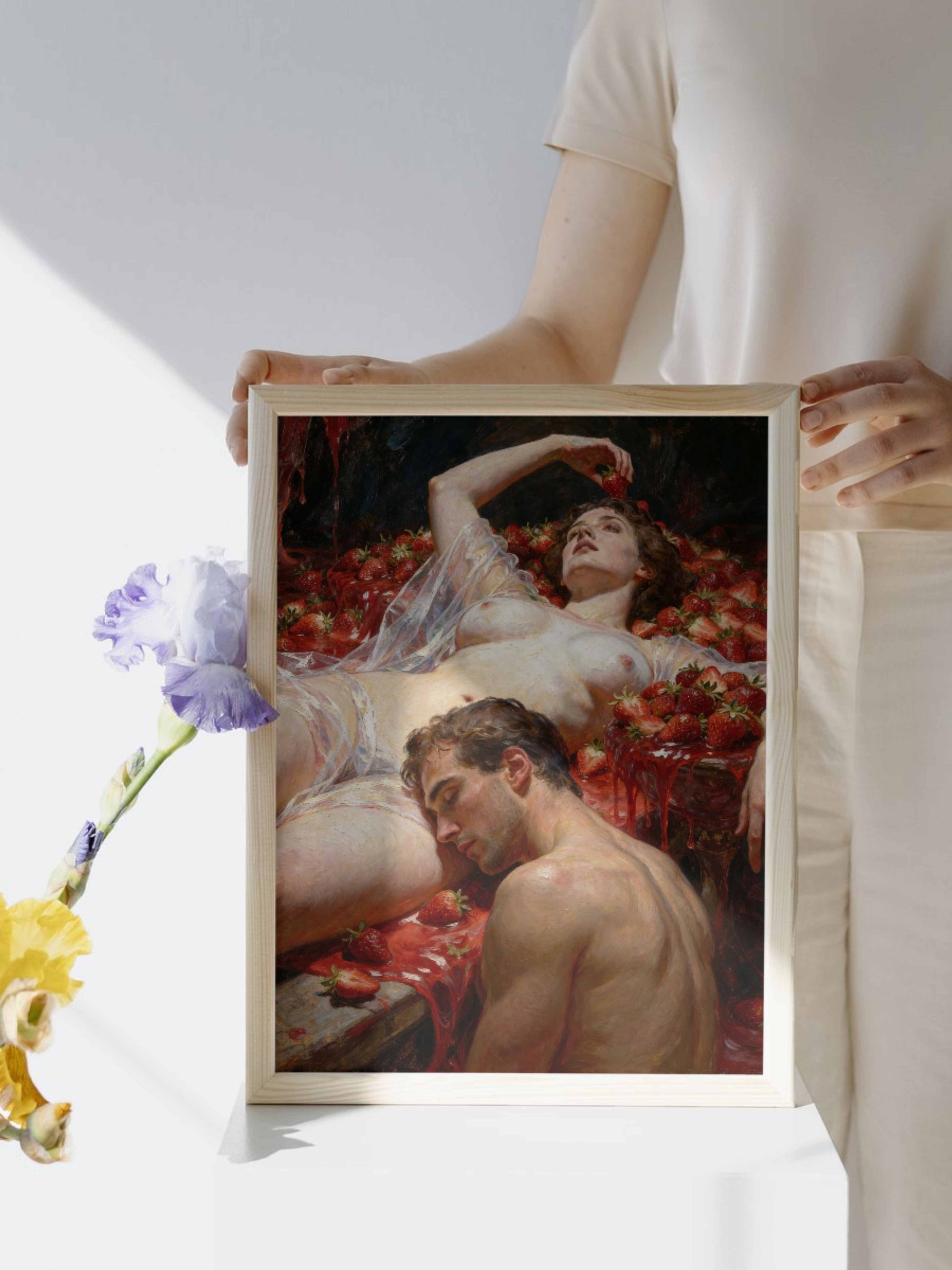 La tercera hambre, es un lienzo coleccionable de alta calidad para imprimir. Lienzo digital para enmarcar y adornar salas o estudios en paredes blancas. Pieza de colección. Arte de autor.