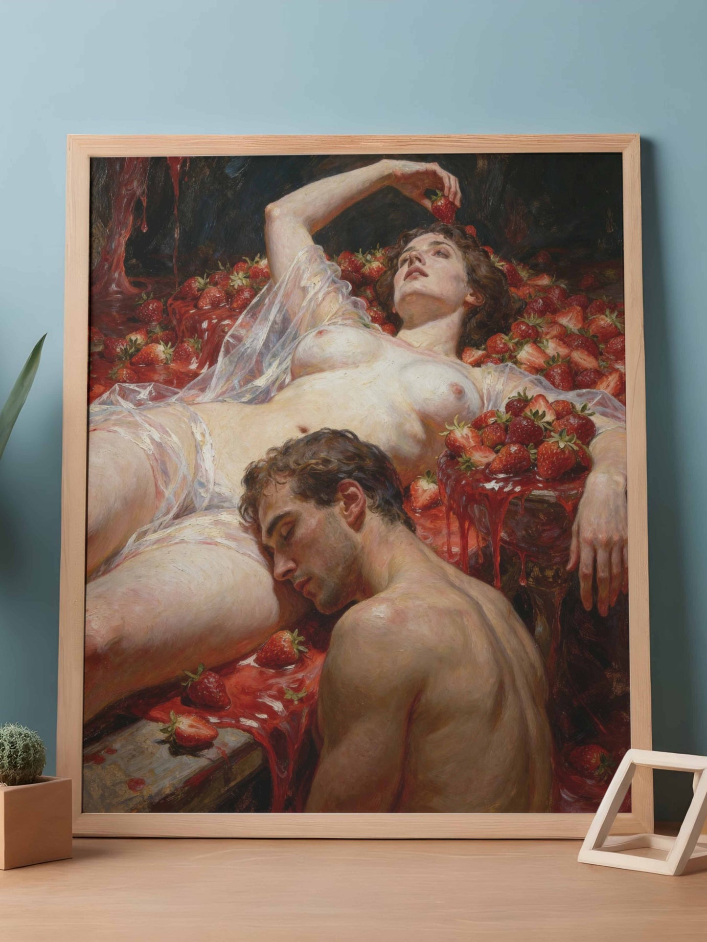 La tercera hambre, es un lienzo coleccionable de alta calidad para imprimir. Lienzo digital para enmarcar y adornar salas o estudios en paredes blancas. Pieza de colección. Arte de autor.
