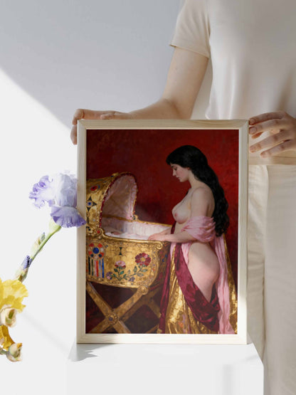 Lullabye, es un lienzo coleccionable de alta calidad para imprimir. Lienzo digital para enmarcar y adornar salas o estudios en paredes blancas. Pieza de colección. Arte de autor.