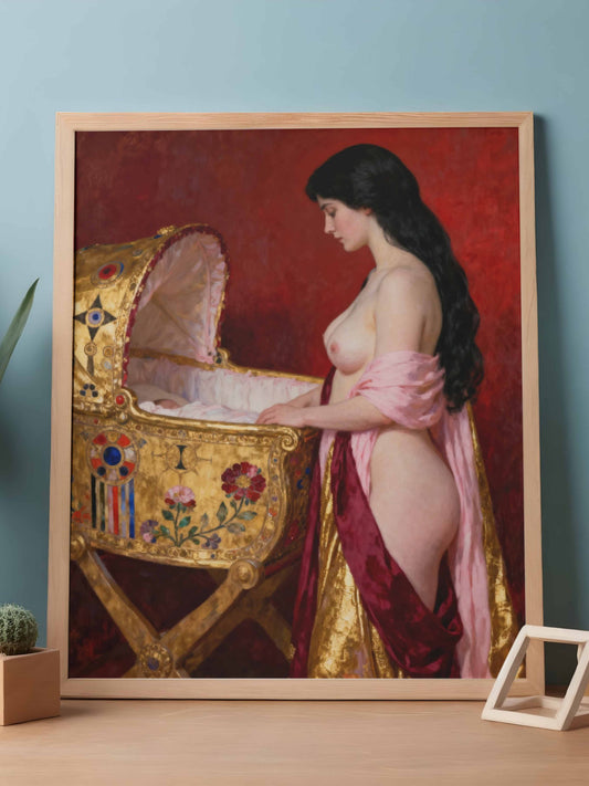 Lullabye, es un lienzo coleccionable de alta calidad para imprimir. Lienzo digital para enmarcar y adornar salas o estudios en paredes blancas. Pieza de colección. Arte de autor.
