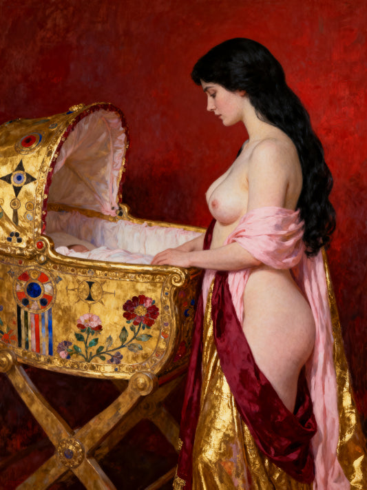 Lullabye, es un lienzo coleccionable de alta calidad para imprimir. Lienzo digital para enmarcar y adornar salas o estudios en paredes blancas. Pieza de colección. Arte de autor.