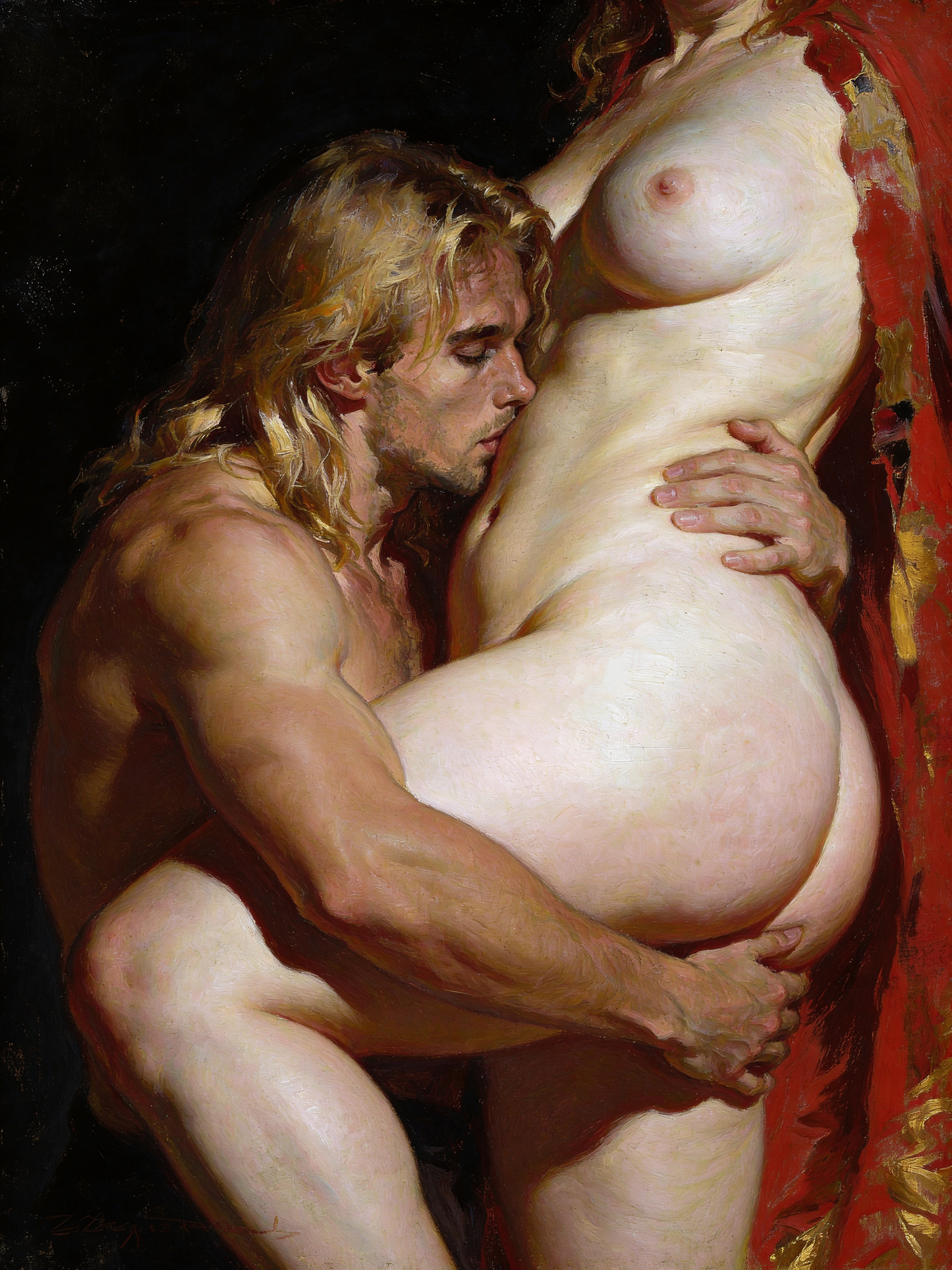 Veneración, es un lienzo coleccionable de alta calidad para imprimir. Lienzo digital para enmarcar y adornar salas o estudios en paredes blancas. Pieza de colección. Arte de autor.